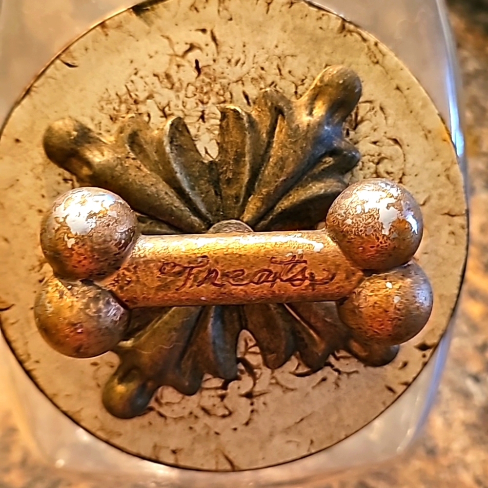 Glass Dog Treat Canister
